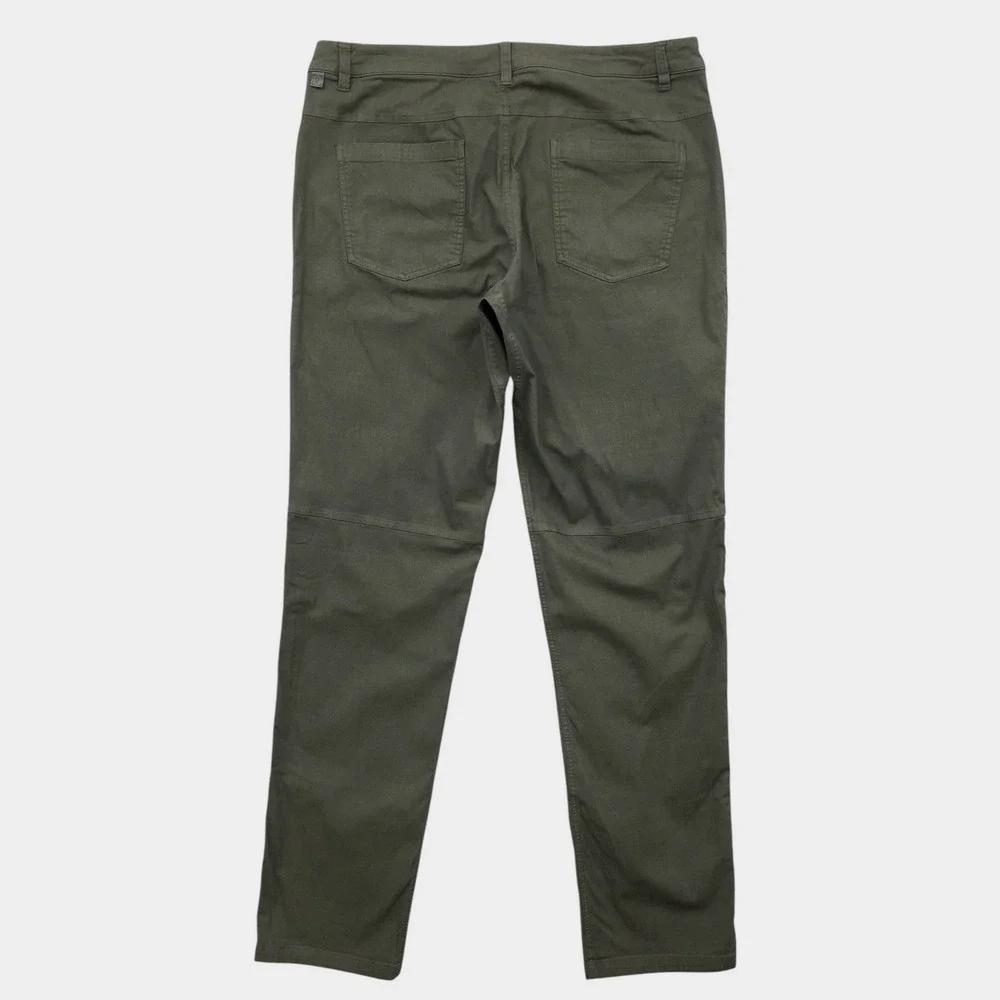Lululemon ABC Pant Slim Fit Olive Green Mens 34 Tech Cotton Blend Chino Trousers